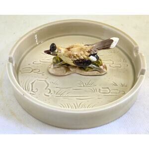 Ashtray-Vintage Otagiri Japan Roadrunner Ceramic–Hand-Painted Mid-Century